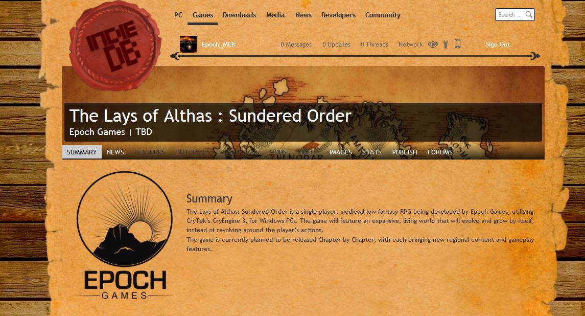 Read more about the article Althas IndieDB Re-skin